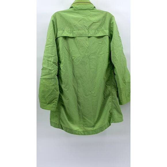 G.E.T. Women's Green Snap-Button Zip-Up Long Sleeve Mesh Cinched Jacket SZ S - Picture 2 of 12